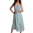 thumbnail image 1 of XDZJLR Robes pour Femmes Col en V Rayé à Bretelles Mode Détente Robe Sans Manches, 1 of 5