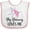 White and Pink, variant on Inktastic Grammy Loves Me Unicorn Girls Girls Baby Bib