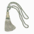 thumbnail image 2 of Elegant Lustrous Curtain Tassel Tieback, Tassel Length 8 1/2" (21.5cm), 30" Spread (76cm) (Style# TBC085), Beach Green Multicolor #PR10 (Light Green, Green Blue, Khaki Beige) Set of 10, 2 of 5