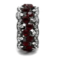 thumbnail image 4 of Luxe Jewelry Designs Women's Light Black Ion Plated Stainless Steel Ring with Siam Crystals, Size 8, 4 of 4