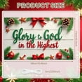 thumbnail image 5 of Green Lettering Glory to God Banner Red Bow Christmas Banner Pine Branch Star Ornament Religious Banner for Christmas Celebration Church Service Worship Event, 5 of 9