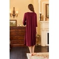 thumbnail image 5 of Ekouaer Nightgown for Women Long Nightshirt Maxi Sleepshirts V Neck Loungewear 3/4 Sleeve Sleepwear Full Length Sleep Dress, 5 of 6