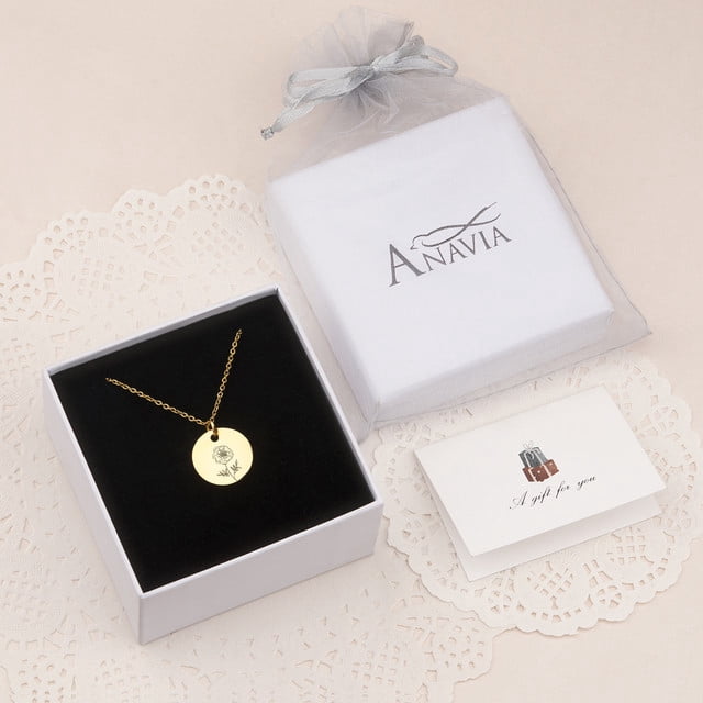 Birth Flower Necklace for Mom - Flower Necklace Personalized - Birth Flower Necklace Gold - Birth Flower Jewelry - Birth Flower Gift