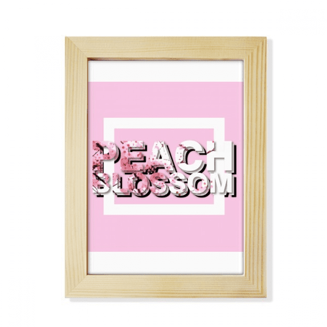 Peach Pollen Open Box Art Deco Fashion Desktop Adorn Photo Frame Display Art Painting Wooden