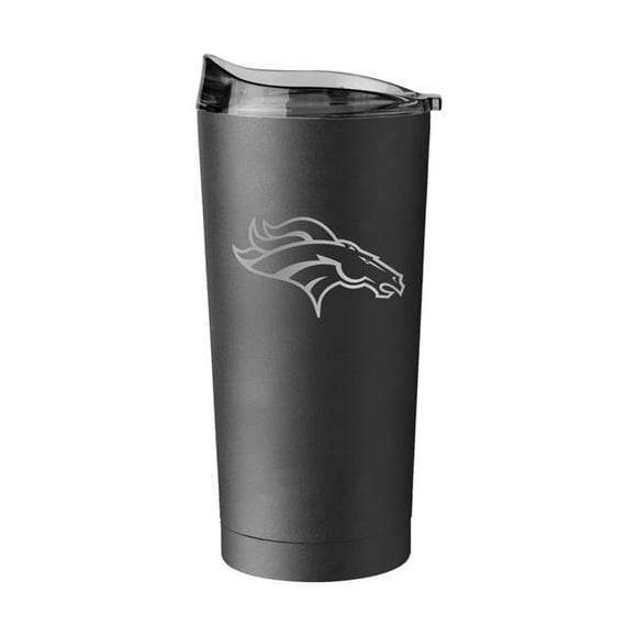 Logo Chair 610-S20PT-BLK-9 20 oz NFL Denver Broncos Etched Black Powder Coat Tumbler