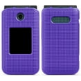 thumbnail image 2 of Case for Cingular Flip 4 (U102AA) / Cricket Debut Flip 2020 (U102AC) Case, Nakedcellphone Protective Hard Cover with Grid Texture - Purple, 2 of 10