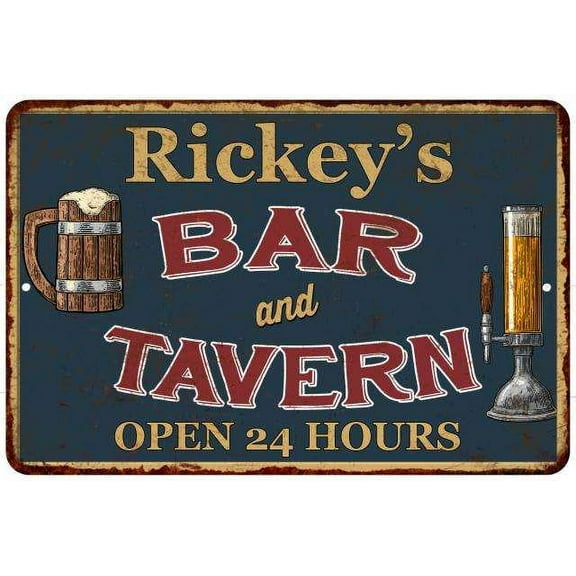 Rickey's Green Bar & Tavern Gift Rustic Sign Decor 8x12 108120047677