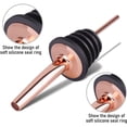 thumbnail image 2 of New Steel Liquor Spirit Pourer Flow Wine Bottle Pour Spout Stoppers Whisky Liquor Wine Pourer Stopper Bottle Spout Dispenser Bartender Tools Bar Accessories, 2 of 9