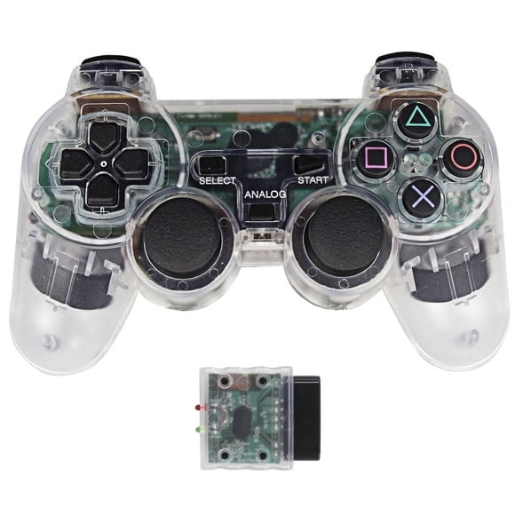 Control Mando Inalámbrico Blue Mamba Compatible con PS2 y PS1 Cristal