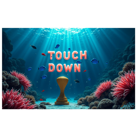 Football Themed Illuminated Touchdown Banner Party Backdrop Decorations for Sports Events Tailgating Parties Football Watch Parties Stadium Celebrations