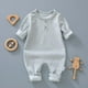thumbnail image 4 of Cowsor Baby Boy Girl Solid Color One Piece Romper Jumpsuit Outfits Clothes, 4 of 5