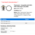 thumbnail image 2 of Thermostat - Compatible with 2005 - 2006 Volkswagen Jetta BRM, 2 of 2
