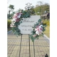 thumbnail image 2 of HUGFEGWE Wedding Arch Faux Flowers Set of 2 Rose Flower Swag with Green Leaves Wedding Welcome Signs Floral Decorations Kit for Wedding Reception Backdrop Table Decorations (E) CJ25311-1333, 2 of 7