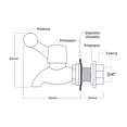thumbnail image 4 of Valvula de plastico cromado 3/4", Tricorp, Alc-3, 4 of 6