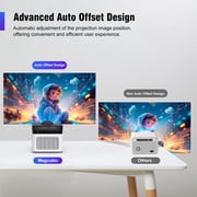 Magcubic HY450 4K Support Native 1080P Ultra Short Throw Projector, 900ANSI, Auto Focus & Correction with WiFi 6, BT5.4, Dual Speakers, Home Theater & Outdoor Movie Night HY450