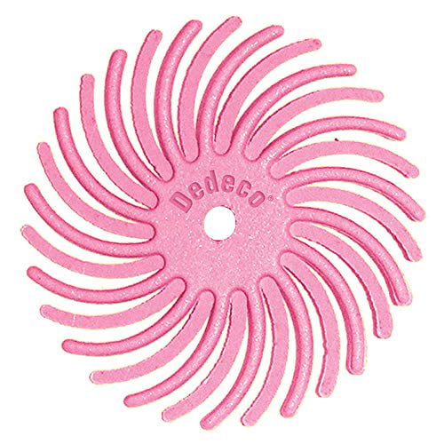 7/8 Inch TC 4-PLY Radial Bristle Discs Dedeco Sunburst 6 Pack Medium 120 Grit Precision Thermoplastic Rotary Cleaning and Polishing Tool 