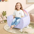 thumbnail image 2 of Costway Kids Sofa with Breathable Spandex Fabric High-density Sponge Filling for Boys Girls Purple, 2 of 10