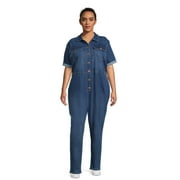 Celebrity Pink Juniors Plus Size Roll Cuff Boiler Suit