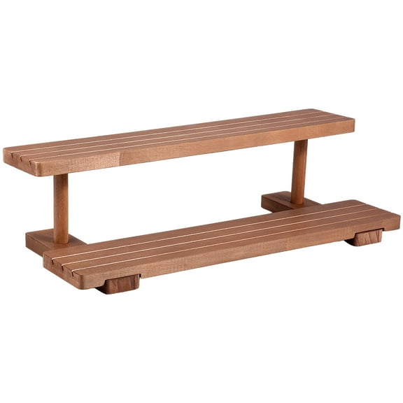 Wood Cupcake Stand 2/3 Tiers Solid Wood Dessert Stand Easy to Install Vintage Perfume Display Riser for Home Kitchen Desk Sink