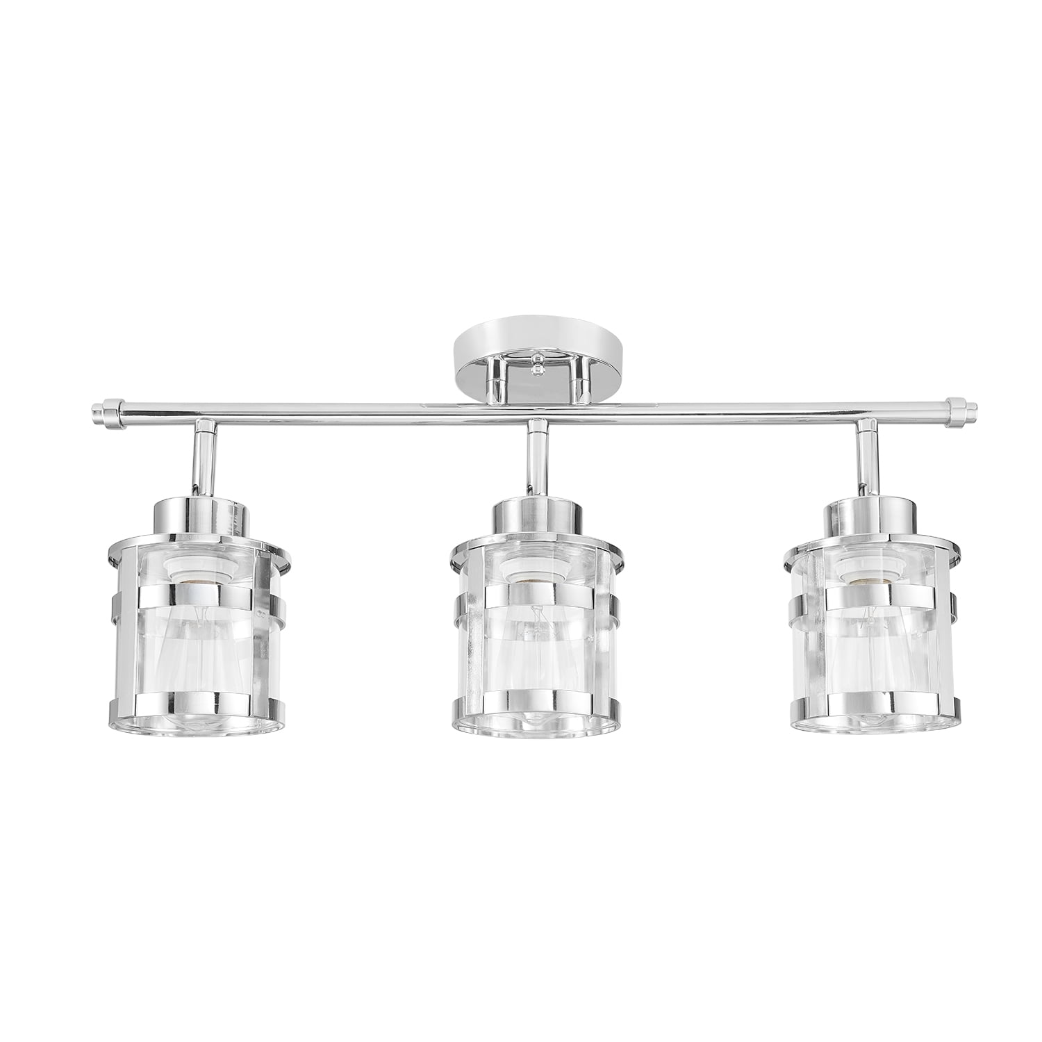 Globe Electric Wexford 3Light Chrome Track Lighting Kit with Clear