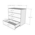 thumbnail image 2 of Nexera Modern 4 Drawer Dresser in Walnut, 2 of 5