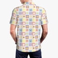 thumbnail image 3 of Balery Cat And Rabbit Printed Men’s Short Sleeve Polo Shirt, Midweight Men's Shirt,Golf Polo shirts -Medium, 3 of 8