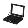 thumbnail image 3 of Organizador de pendientes Yuyangstore soporte para pendientes estuche de almacenamiento de terciopelo joyero para dormitorio negro Sostenedor del pendiente, 3 of 8