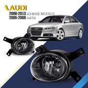 Fog Lights Assembly for 2006-2013 Audi A3 Hatchback;A3 Base Model;w/ Sport Package,OEM Replacement Fog Lamps Clear Lens for 2005-2008 Audi A4 Sedan/New Style/Audi S4 Sedan/Wagon