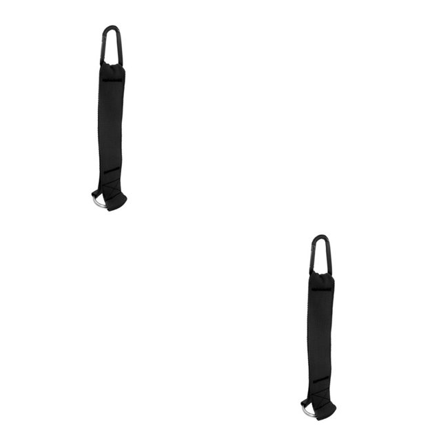 Eigraketly Cables de placas de peso resistente de poliéster con pasador de carga de correa de fitness Negro 2Conjunto