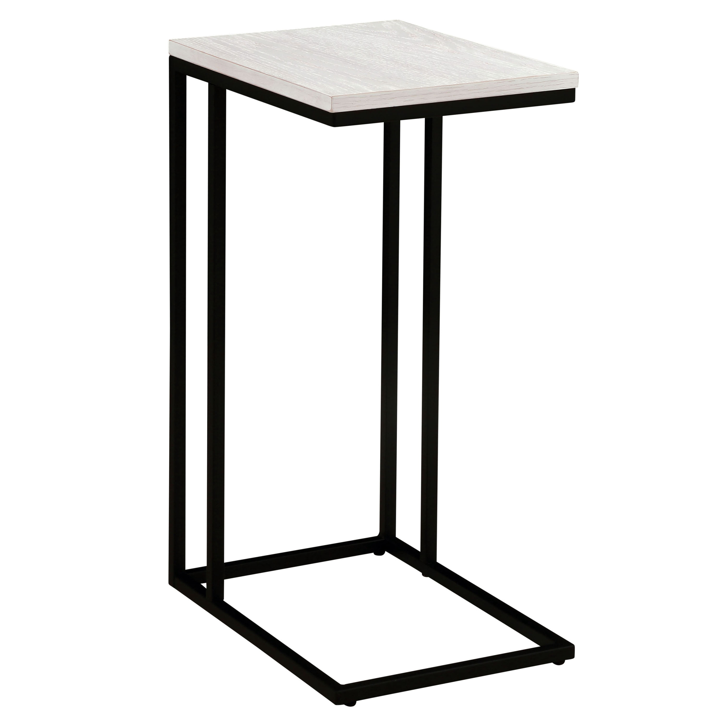 Furniture of America Berty C-Shaped Side Table, Antique White