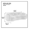 thumbnail image 2 of CRO Decor Modern Curved Living Room Sofa 4-Seat Boucle Fabric Couch -White, 2 of 11