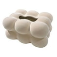thumbnail image 4 of Soporte para pañuelos faciales, cubierta de caja de pañuelos de cerámica, fácil de llenar y acceder, regalos del Día de San Valentín para mesitas de , Rosa claro, 4 of 7
