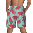 thumbnail image 3 of Kdxio Watermelon Print Men's Swim Trunks with Compression Liner 7 Inch Inseam Quick Dry Swim Shorts, 3 of 7