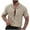 Khaki, variant on V Neck T Shirts for Men T-Shirt for Man Mens Solid Color T-Shirt Casual Summer Tops Button Pocket Shirts Short Sleeve Turndown Collar Shirts