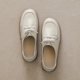 thumbnail image 3 of Zapatos casuales de cuero de vaca genuino, zapatos blancos para niña, zapatos planos con cordones, zapatos cómodos, 3 of 5