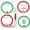 2 Inch, variant on 2x3 inch Christmas Themed Direct Thermal Labels Color Coding Dot Labels for Thermal Label Printer Holiday Lights Ornaments Shipping Label Printer for Xmas Year Party Business 250 count Per Roll