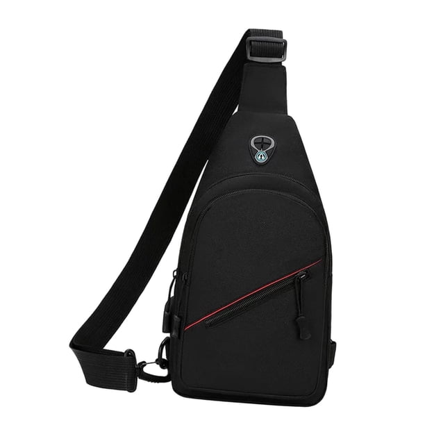 Mochila pequeña de moda para hombre, ideal para correr y practicar senderismo al aire libre. Negro