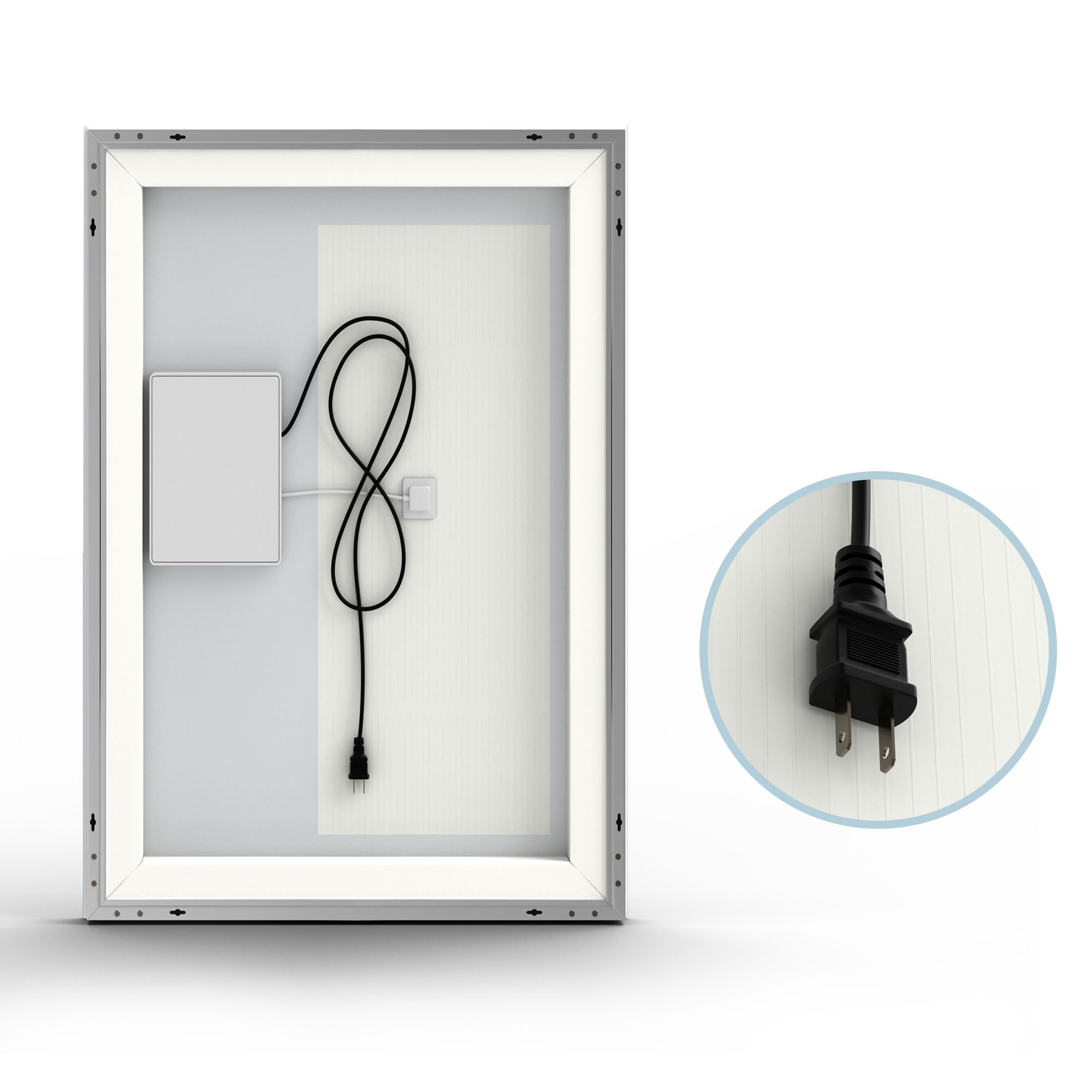 Modern Rectangle LED Wall-mounted Decorative Mirror, 47"x32", Demisted