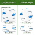 thumbnail image 2 of Ruban Adhésif Double Face Extra Fort, 128 Pcs Bande Adhésive Double Face Blanche, Carrés et Ronds Adhésif de Montage Fort, 2 of 5