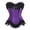 A1_Purple, variant on VISALY Plus Size Corset Top for Women Retro Sweetheart Lace Ruffle Bustier Tops Lace Up Satin Boned Overbust Corset Bustier Bodyshaper Top Vintage Front Bow Boned Push Up Waist Shaper Pink L