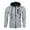 Gray, variant on Mens Hoodie Jacket Zip Up Slim Fit Sweatshirt Drawstring Long Sleeve Coats Fall Casual Hooded Outwear Outdoor Running Sports Coat Today Navy,XXXL