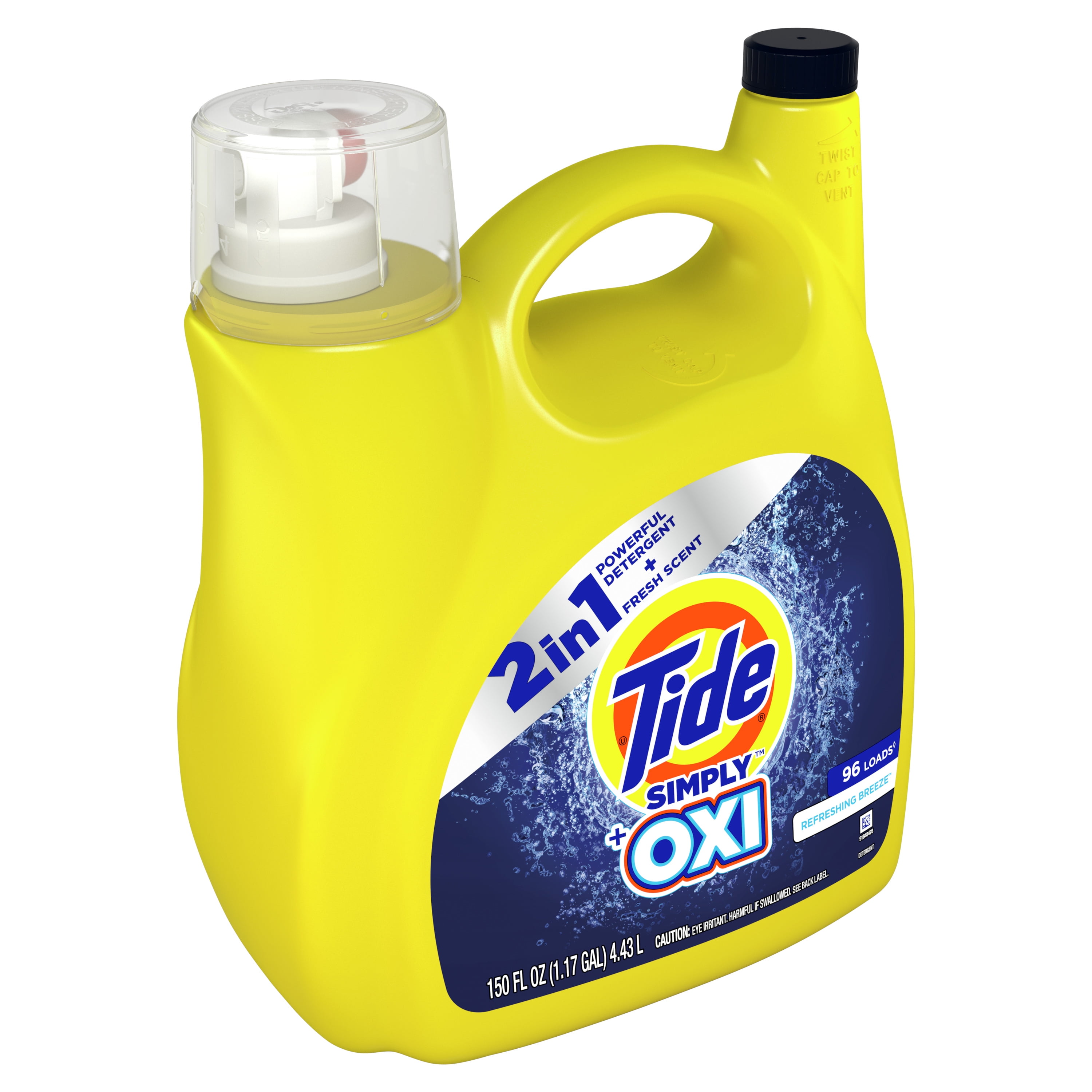 Buy Tide Simply + Oxi Liquid Laundry Detergent, Refreshing Breeze, 96