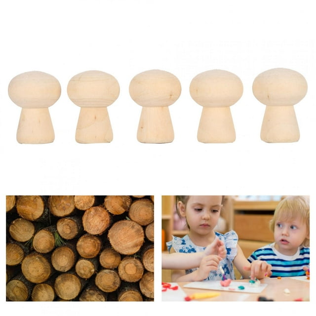 TOPINCN Poupées de Cheville en Bois Inachevées Minuscules Corps de Poupée en Bois pour Enfant Peints à la Main