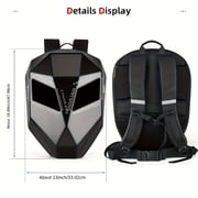 Gelrova 19-inch Smart Hard Shell Motorcycle Backpack with Programmable LED Eyes, Black