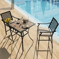 thumbnail image 3 of Patiojoy Table de Bar de Patio de 28 Pouces, Table de Bar Carrée en Acier pour l'Extérieur avec Structure en Acier Renforcée, 3 of 6