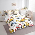 thumbnail image 4 of Manfei Construction Truck Boys 7pcs Bedding Comforter Set, Cartoon Tractor Queen Bedding Sets, Vehicle Theme Reversible Queen Sheet Sets, Microfiber Bedroom Decor, 4 of 8