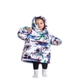 thumbnail image 3 of Wearable Blanket Hoodie for Adults Sherpa All Patterns Oversized Sweatshirt Blanket with Pockets, 3 of 6