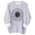 thumbnail image 2 of ICHUANYI Liquidación Mujer Moda Cuello Redondo Manga Larga Camiseta Impresión Suelta Sudadera Blusa Tops ICHUANYI WER2023082201241, 2 of 3