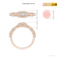 thumbnail image 4 of ANGARA Natural Diamond Anniversary Ring with Paisley Motifs in 14K Rose Gold for Women (Size-2.9mm| Color-G| Clarity-VS2) | April Birthstone, Anniversary Jewelry Gift for Women | Natural Diamond Ring, 4 of 9