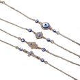 thumbnail image 4 of 4pcs Bracelet Mauvais il Plaqu pour Femme Bracelet Fait Main Dlicat Simple Curseur Rglable Chane Bracelets Mauvais il Bijoux Cadeau, 4 of 5